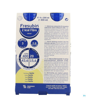 Fresubin 2 kcal fibre drink vanille fl 4x200ml