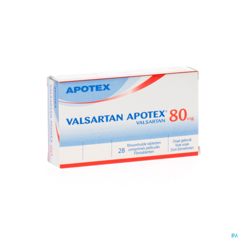 Valsartan apotex  80 mg comp pell 28 x 80 mg