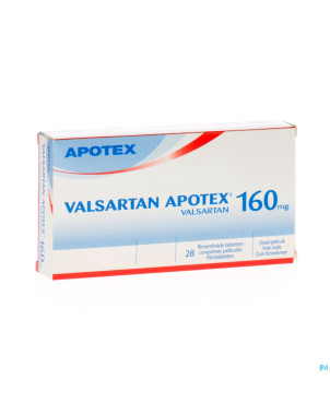 Valsartan apotex 160 mg comp pell 28 x 160 mg