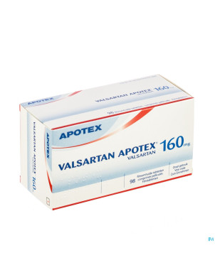 Valsartan apotex 160 mg comp pell 98 x 160 mg