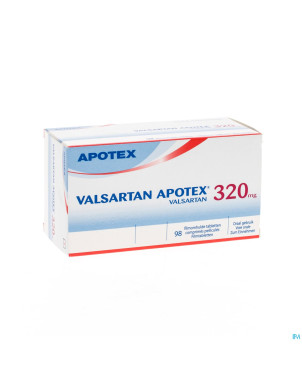Valsartan apotex 320 mg comp pell 98 x 320 mg