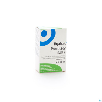 Hyabak protector 0,15% collyre 2x10ml cfr 3040326