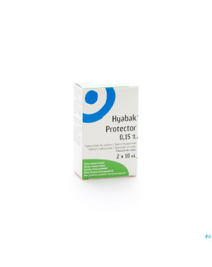 Hyabak protector 0,15% collyre 2x10ml cfr 3040326