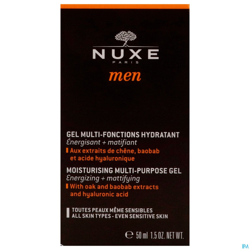 Nuxe men gel hydratant multi fonct.  fl pompe 50ml