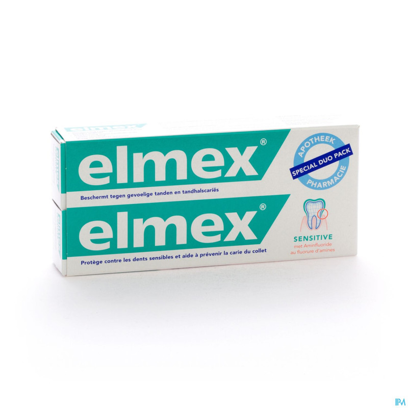 Elmex sensitive dentifrice duo tube 2x75ml