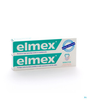 Elmex sensitive dentifrice duo tube 2x75ml