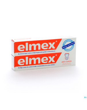 Elmex dentifrice anti caries ad duo tube 2x75ml