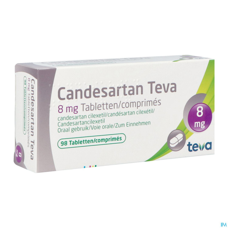 Candesartan teva tabl 98 x  8 mg