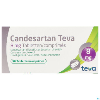 Candesartan teva tabl 98 x  8 mg