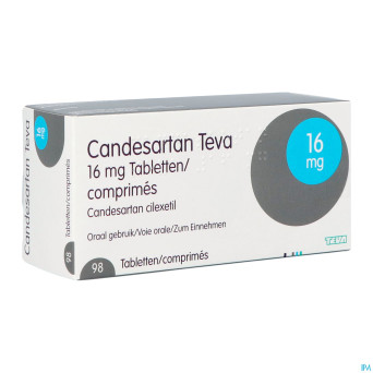 Candesartan teva tabl 98 x 16 mg