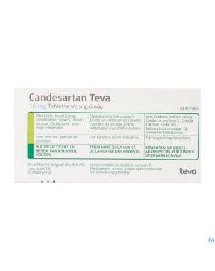 Candesartan teva tabl 98 x 16 mg