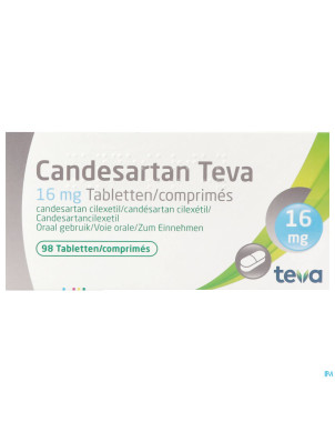 Candesartan teva tabl 98 x 16 mg