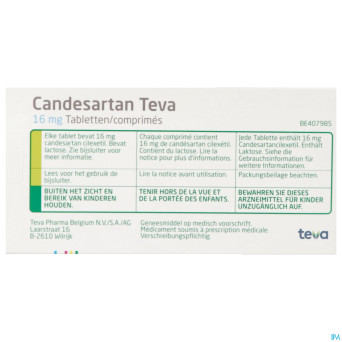 Candesartan teva tabl 98 x 16 mg