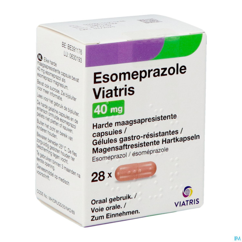 Esomeprazole viatris 40mg caps 28