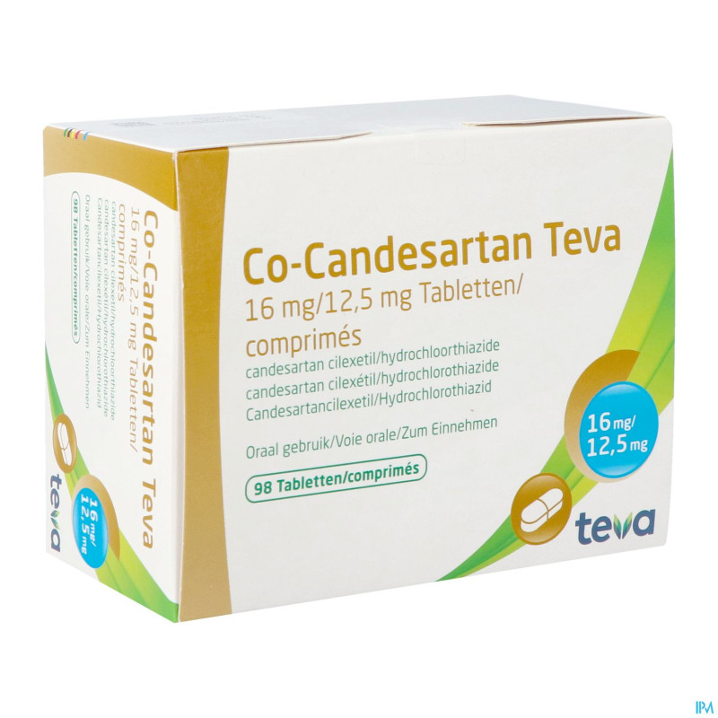 Co candesartan teva 16mg/12,5mg comp 98