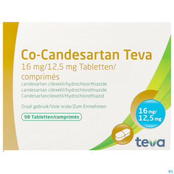 Co candesartan teva 16mg/12,5mg comp 98