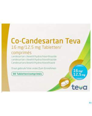 Co candesartan teva 16mg/12,5mg comp 98