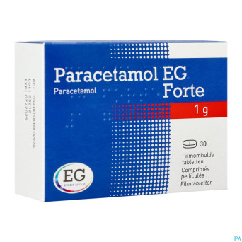 Paracetamol eg forte 1g comp pell  30
