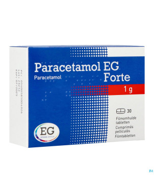 Paracetamol eg forte 1g comp pell  30