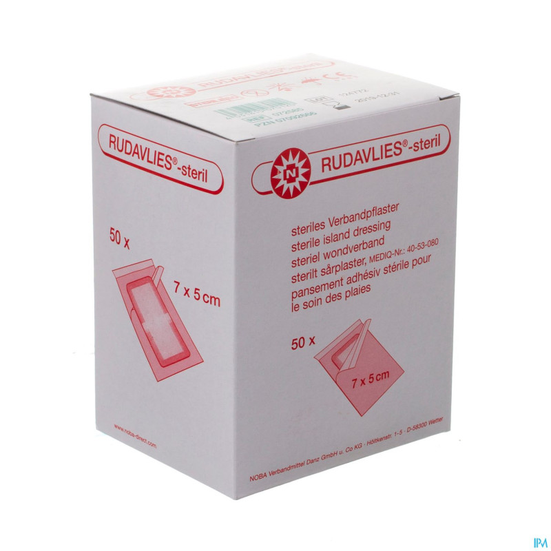 Noba rudavlies pans sterile    5cmx 7cm 50 9280450