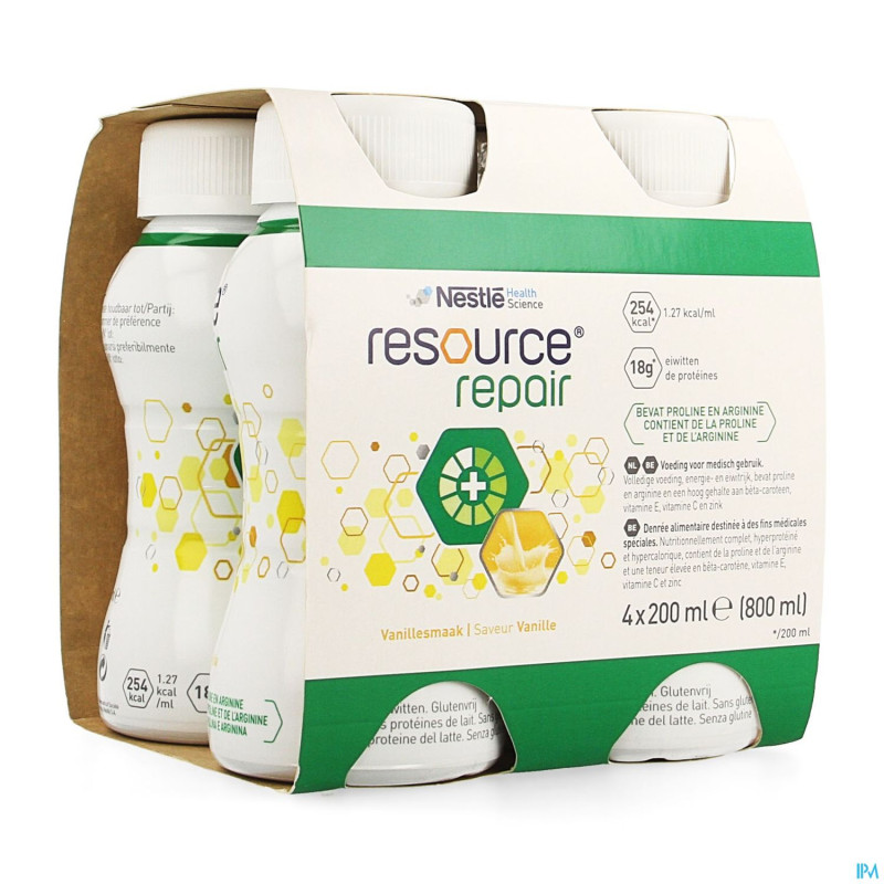 Resource repair vanille bouteille 4x200ml