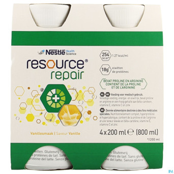 Resource repair vanille bouteille 4x200ml