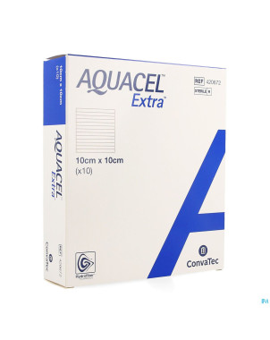 Aquacel extra pans hydrofiber+renf.fibr.10x10cm 10