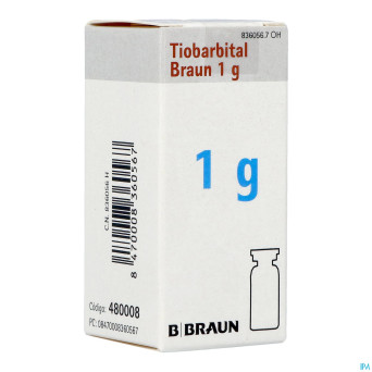 Tiobarbital braun 1 g poudre pr sol inj 1x1,0g