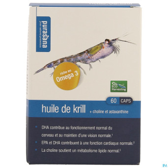 Purasana eko huile de krill blister    caps 60