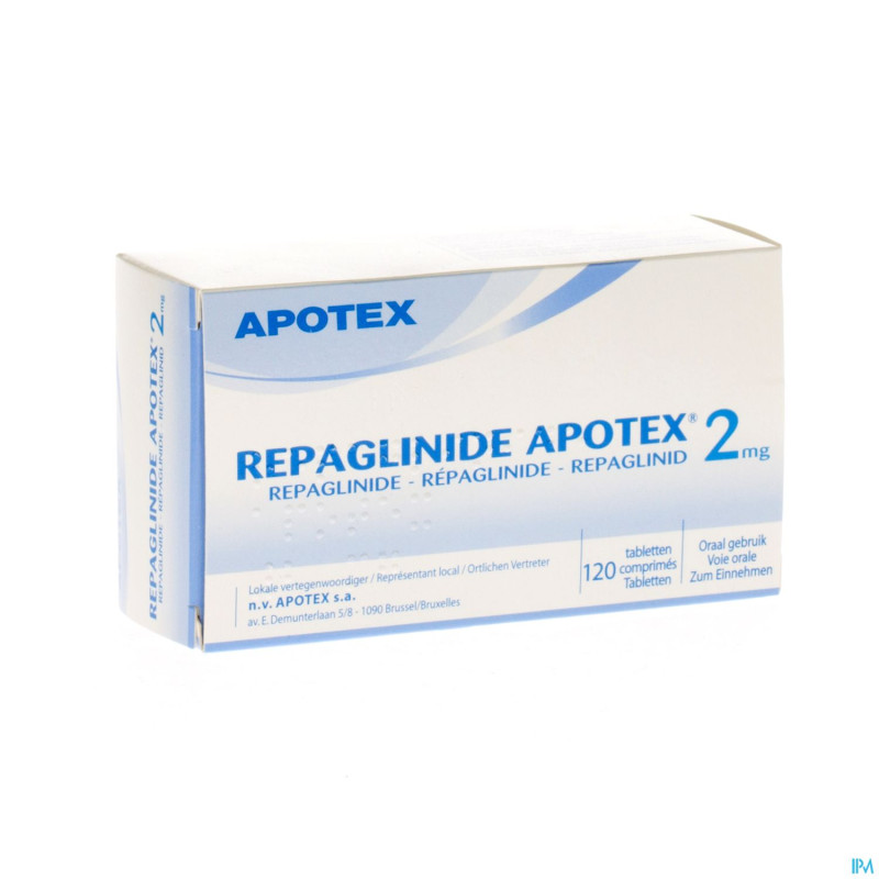 Repaglinide apotex 2,0 mg comp 120