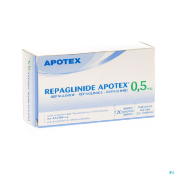 Repaglinide apotex 0,5 mg comp 120