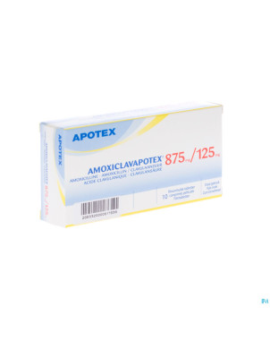 Amoxiclavapotex 875mg/125mg comp 10