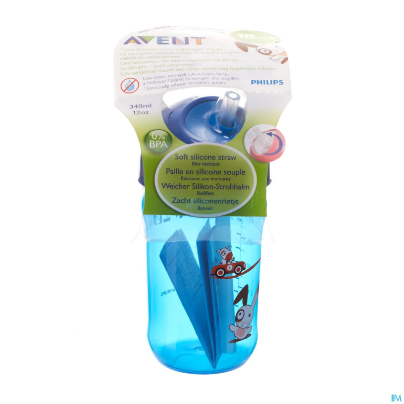 Avent gobelet avec paille sport 340ml