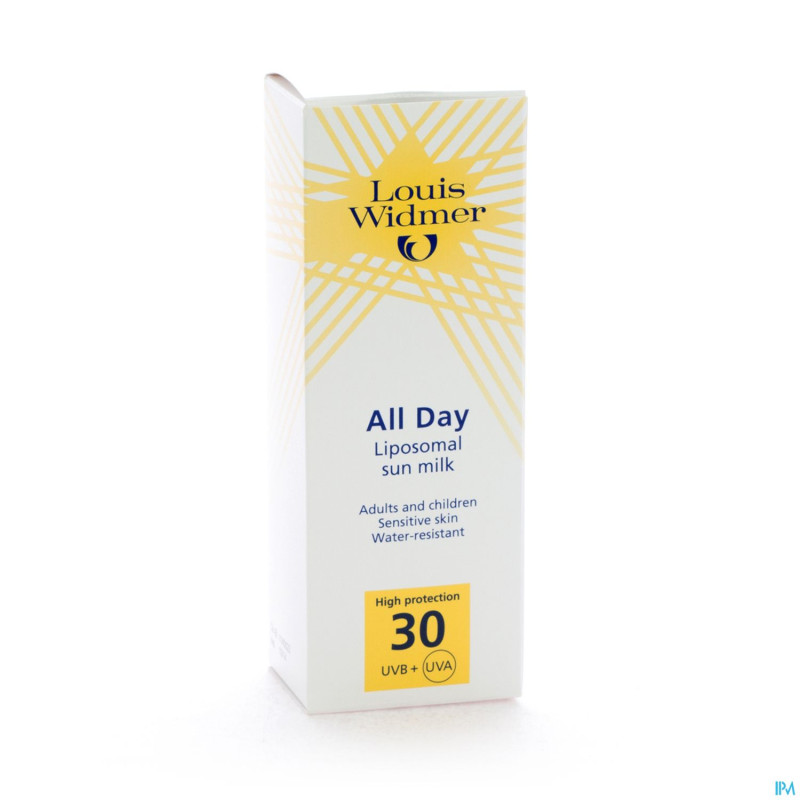 Widmer sun all day 30 parf    tube 100ml