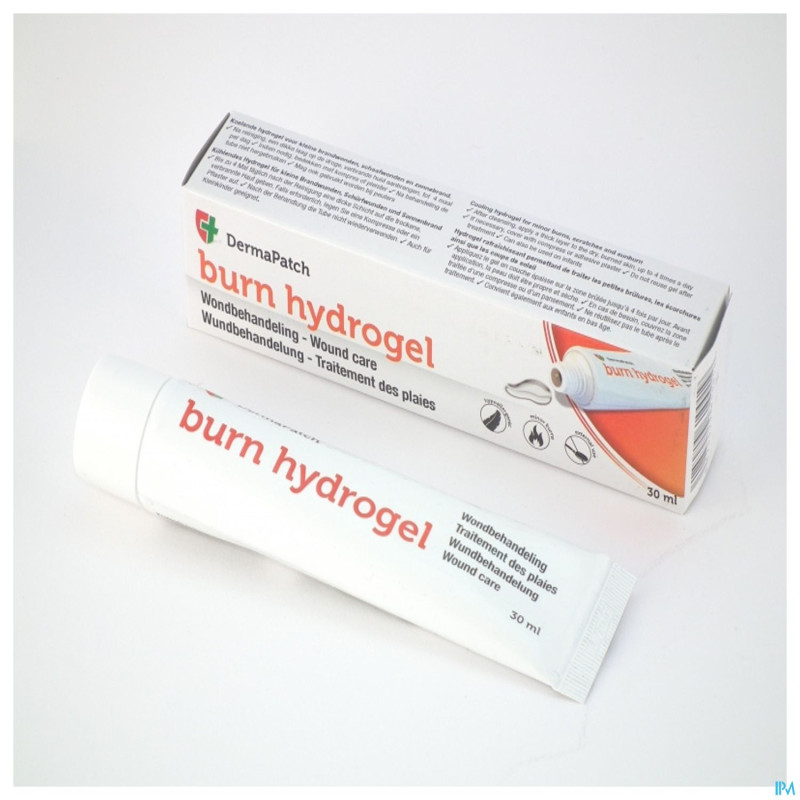Dermapatch burn hydrogel gel brulures 30g