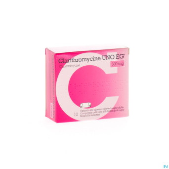 Clarithromycine uno eg 500mg comp pell 10x500mg
