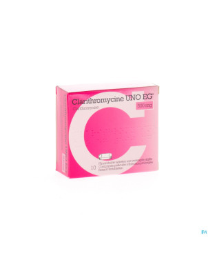 Clarithromycine uno eg 500mg comp pell 10x500mg