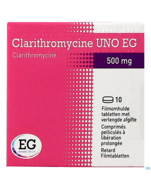 Clarithromycine uno eg 500mg comp pell 10x500mg