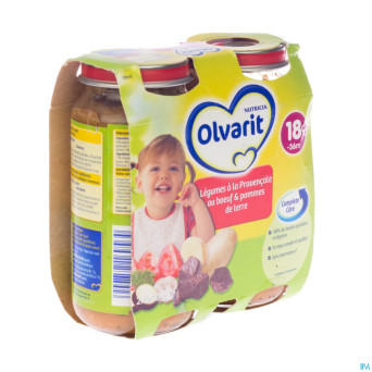 Olvarit legumes provencales boeuf&pdt 2x250g