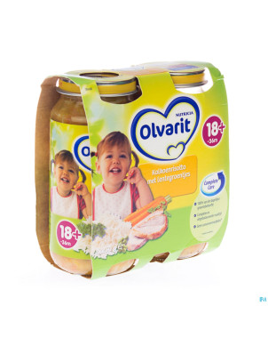 Olvarit risotto dinde legumes printemps 2x250g