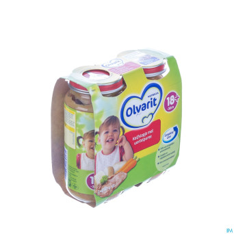 Olvarit escalope de veau puree carottes 2x250g