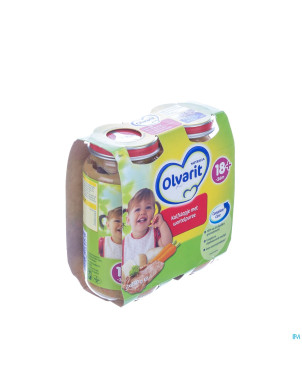 Olvarit escalope de veau puree carottes 2x250g