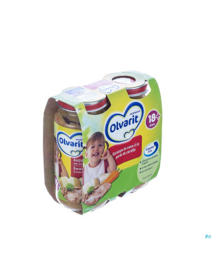 Olvarit escalope de veau puree carottes 2x250g