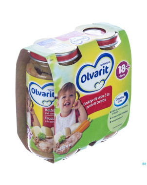 Olvarit escalope de veau puree carottes 2x250g