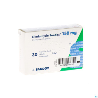 Clindamycine sandoz caps dur 30 x 150 mg