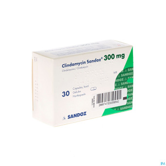 Clindamycine sandoz caps dur 30 x 300 mg