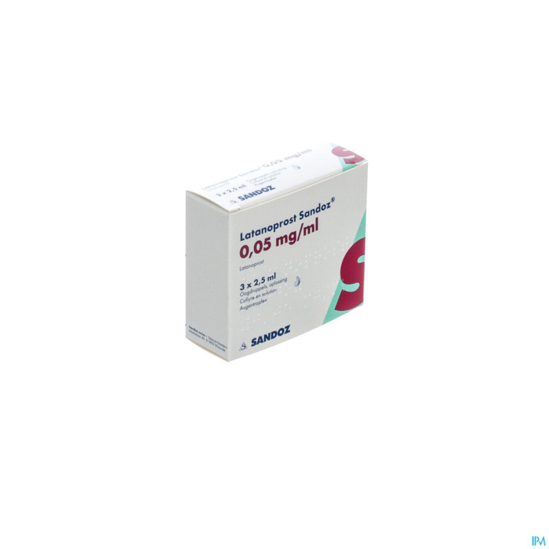 Latanoprost sandoz 50 mcg collyre sol 3flx2,5ml