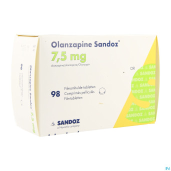 Olanzapine 7,5 mg sandoz comp pell 98