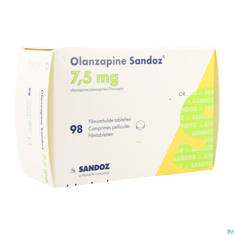 Olanzapine 7,5 mg sandoz comp pell 98