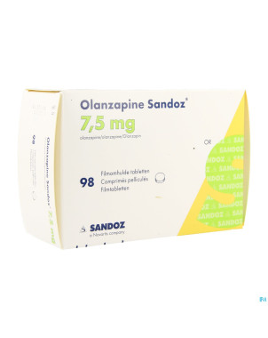 Olanzapine 7,5 mg sandoz comp pell 98